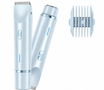 2 In 1 Hair Remover Women's Double Head Shaver Private Pubic Hair Trimmer Electric Razor Wet Dry Electric Body Hair