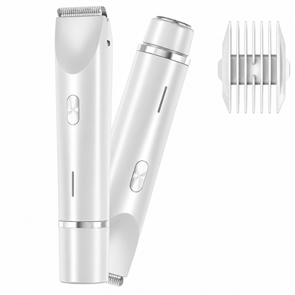 2 In 1 Hair Remover Women's Double Head Shaver Private Pubic Hair Trimmer Electric Razor Wet Dry Electric Body Hair