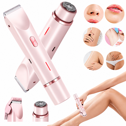 2 In 1 Hair Remover Women's Double Head Shaver Private Pubic Hair Trimmer Electric Razor Wet Dry Electric Body Hair