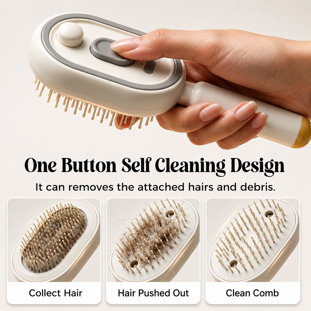 Electric Spray 3 in 1 Rechargeable Hair Massage Comb